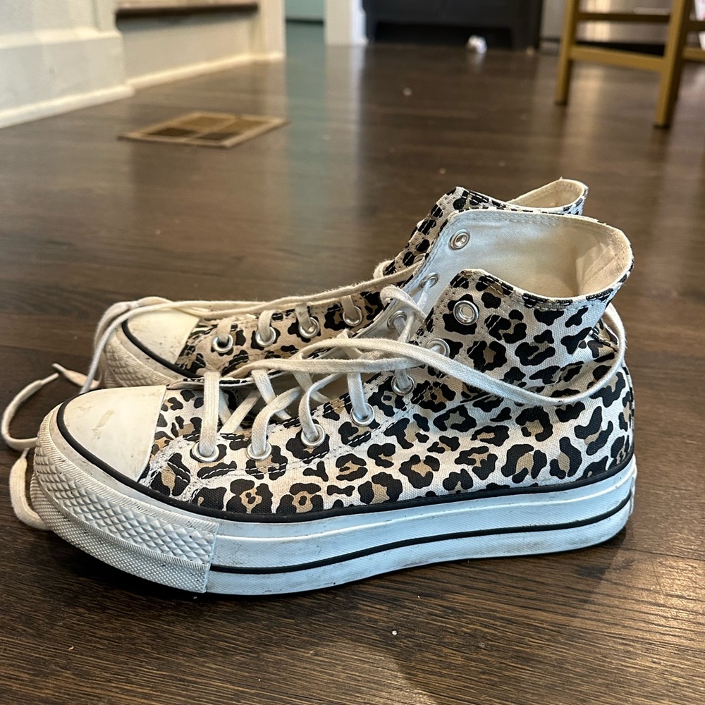 Converse Leopard Platform High Tops